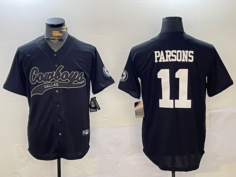 Men's Dallas Cowboys Micah Parsons #11 Black Alternate Player Jersey1