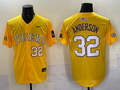 Men's LSU Tigers Kade Anderson #32 Yellow Replica Player Jersey
