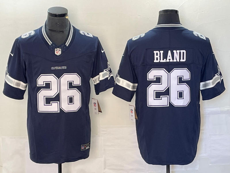 Men's Dallas Cowboys DaRon Bland #26 Navy Player Game Jersey1