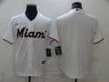 Men's Miami Marlins White Home Blank Replica Jersey1