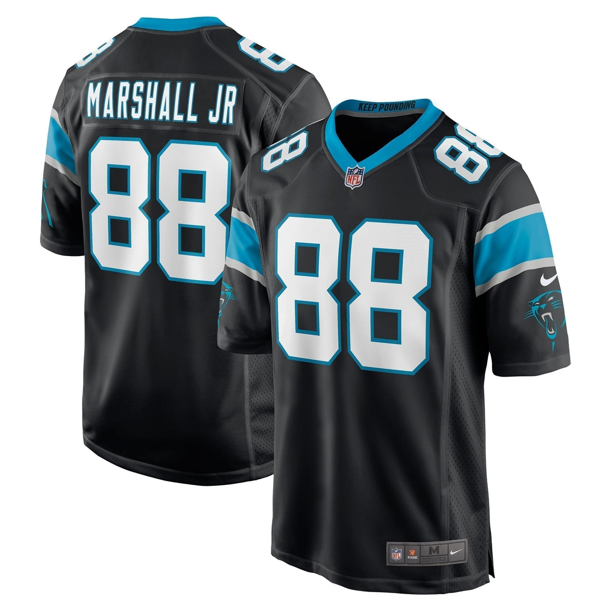 Terrace Marshall Jr. Carolina Panthers  2021  Draft Pick   Game Jersey - Black
