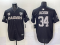 Men's Las Vegas Raiders Bo Jackson #34 Black Team Game Player Jersey