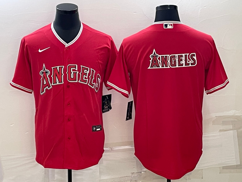 Men's Los Angeles Angels Red Alternate Replica Player Jersey1