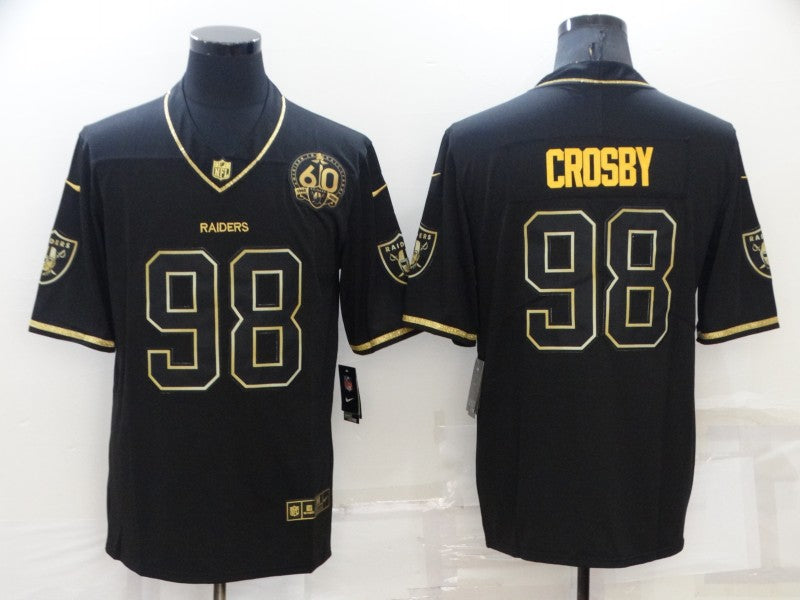 Men's Las Vegas Raiders Maxx Crosby #98 Black Authentic Game Jersey1