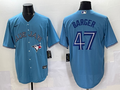Men's Toronto Blue Jays Addison Barger #47 Powder Blue Replica Player Jersey