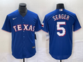 Men's Texas Rangers Corey Seager #5 Blue Replica Baseball Jersey1