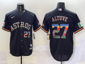 Men's Houston Astros Jose Altuve #27 Black Player Jersey