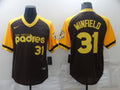 Men's San Diego Padres Dave Winfield #31 Brown Stitched Jersey1