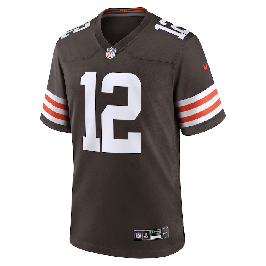 Men's Cleveland Browns Shedeur Sanders  Brown 2025  Draft Game Jersey