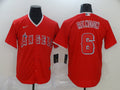 Men's Los Angeles Angels Anthony Rendons #6 Red Sewn Player Jersey1