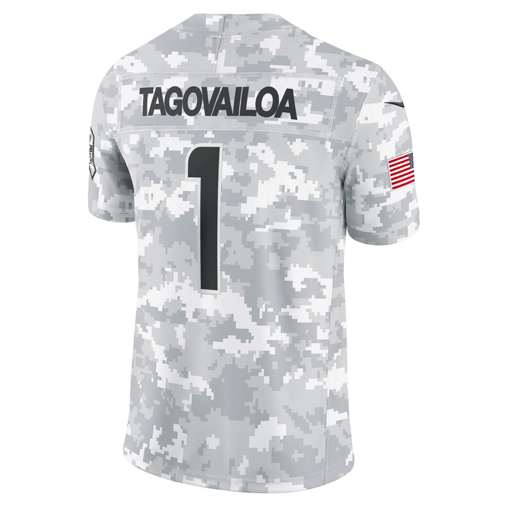 Tua Tagovailoa Miami Dolphins  2024 Salute to Service Limited Jersey - Arctic Camo