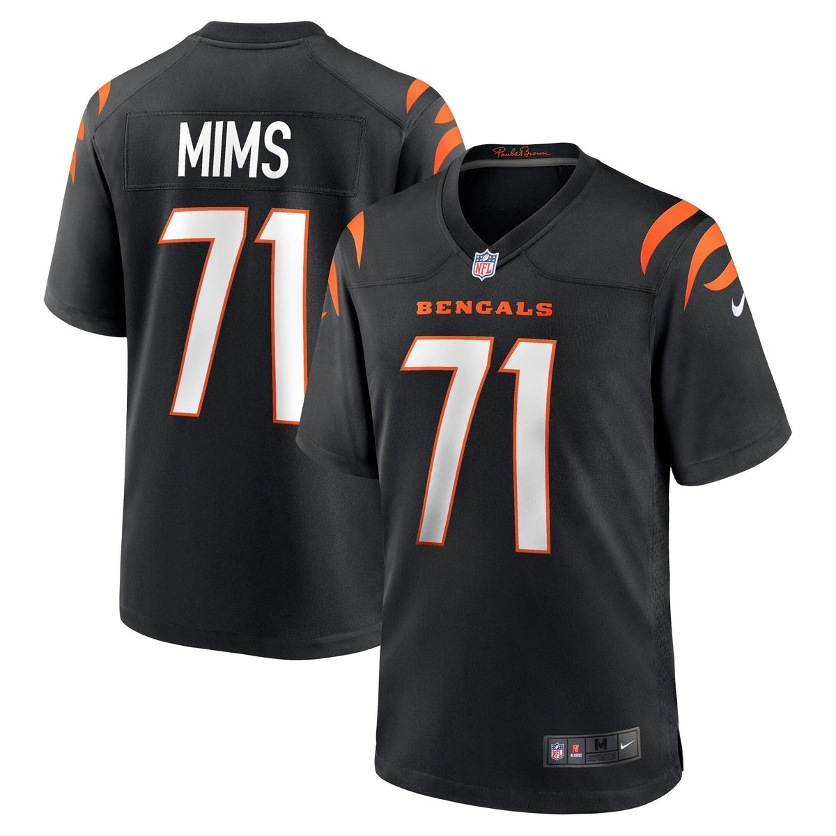 Amarius Mims Cincinnati Bengals     Game Jersey - Black