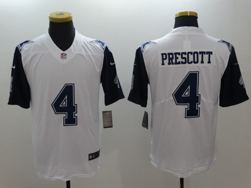 Men's Dallas Cowboys #4 Dak Prescott White Rush legend Jersey1