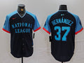 Men's National League Teoscar Hernandez #37 Navy 2024  All-Star Game Limited Player Jersey1