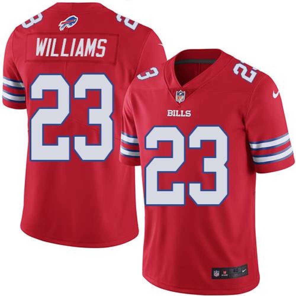 Bills #23 Aaron Williams Red Men's Stitched  Elite Rush Jersey