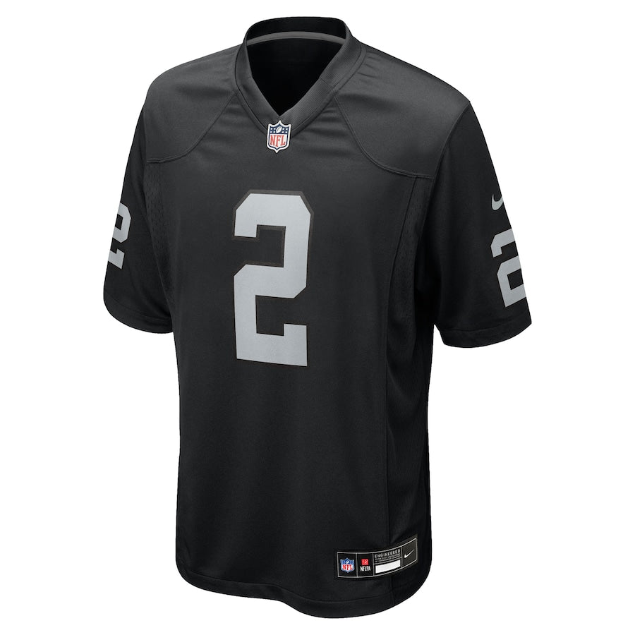 Men's Las Vegas Raiders Ashton Jeanty  Black 2025  Draft First Round Pick Game Jersey