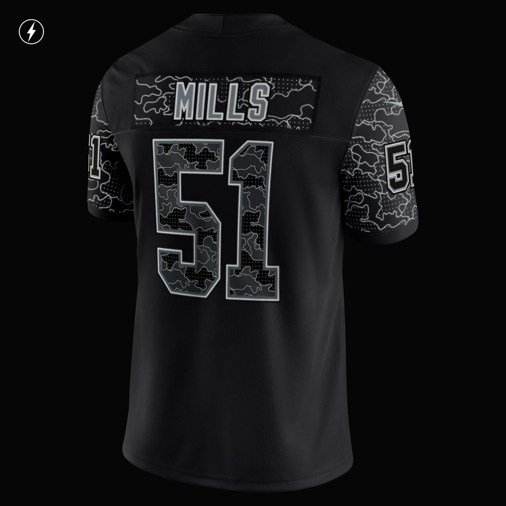 Sam Mills Carolina Panthers  Retired   RFLCTV Limited Jersey - Black