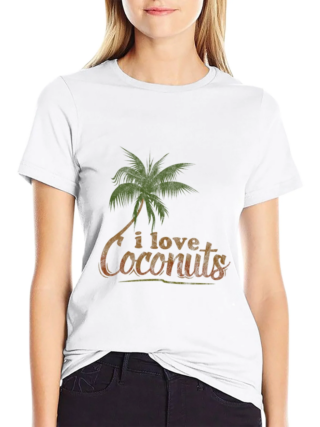 I Love Coconuts Graphic Tee - Tropical Vibe T-Shirt