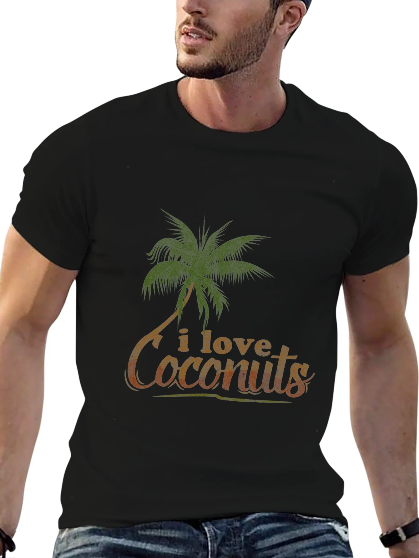 I Love Coconuts Graphic Tee - Tropical Vibe T-Shirt