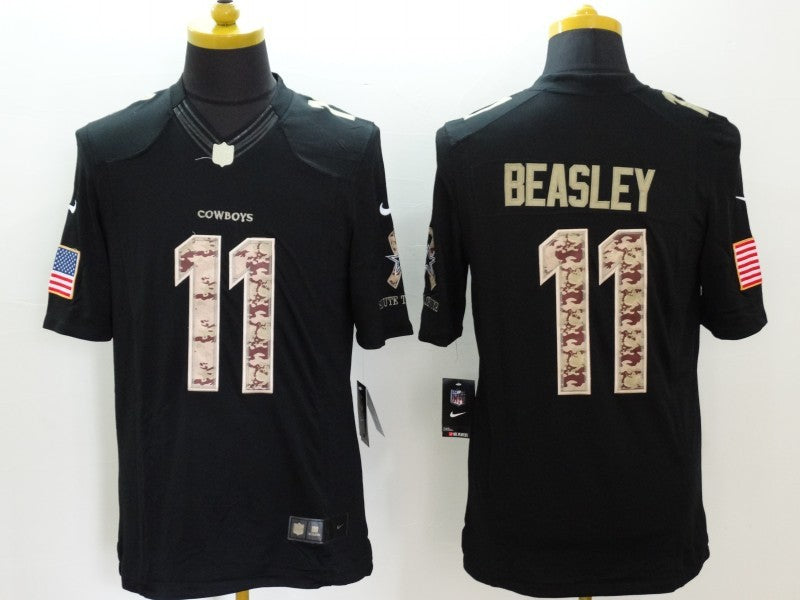 Men's Dallas Cowboys Cole Beasley #11 Black Game Player Jersey1