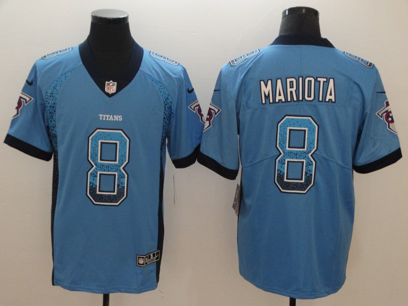Men's Tennessee Titans Marcus Mariota #8 Blue Game Player Jersey1