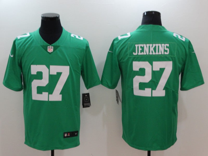 Men's Philadelphia Eagles Malcom Jenkins #27 Green Game Jersey1