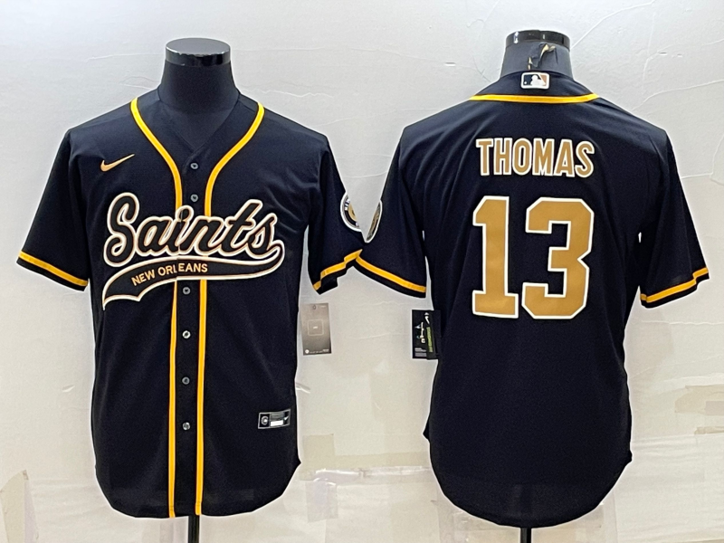 Men's New Orleans Saints Michael Thomas #13 Black Game Jersey1 Joint Edition