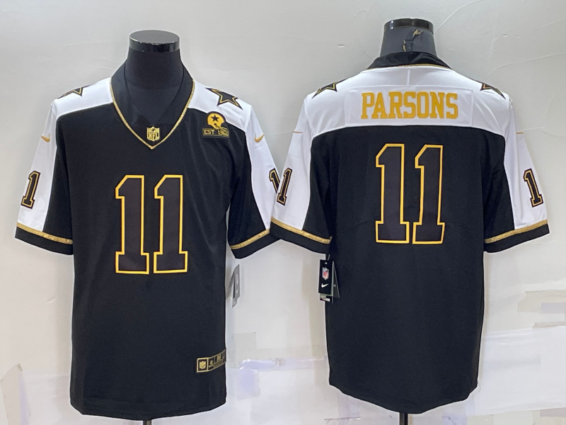 Men's Dallas Cowboys Micah Parsons #11 Black Game Jersey1