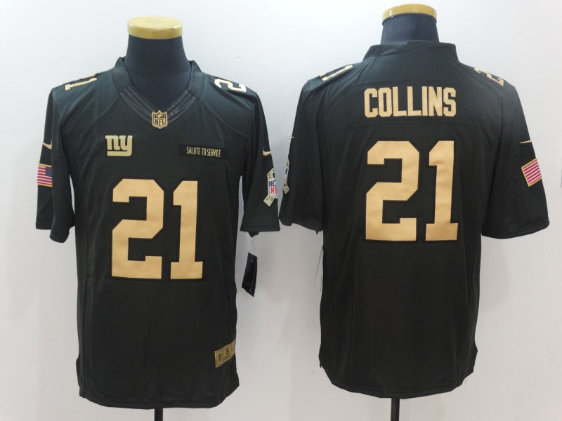 Men's New York Giants Landon Collins #21 Black Game Jersey1