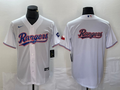 Men's Texas Rangers White Home Replica Player Jersey