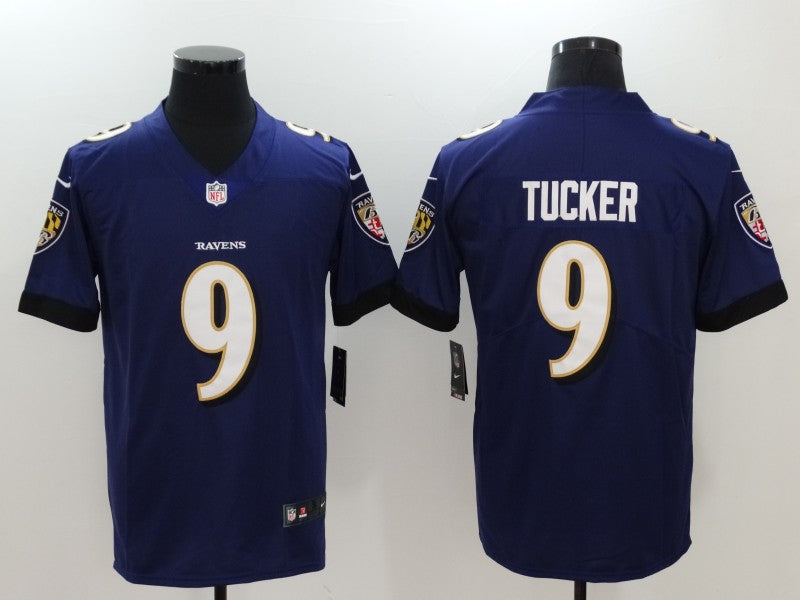 Men's Baltimore Ravens Justin Tucker #9 Purple Game Player Jersey1