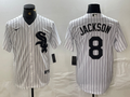 Men's Chicago White Sox Bo Jackson #8 White Replica Player Jersey1
