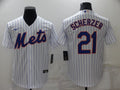 Men's New York Mets Max Scherzer #21 White Replica Baseball Jersey1