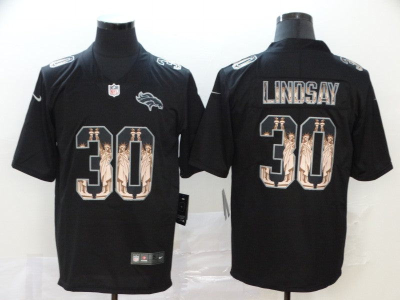 Men's Denver Broncos Phillip Lindsay #30 Black Authentic Game Jersey1