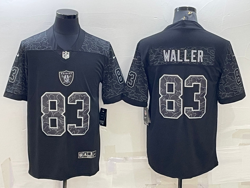 Men's Las Vegas Raiders Darren Waller #83 Black RFLCTV Limited Jersey1