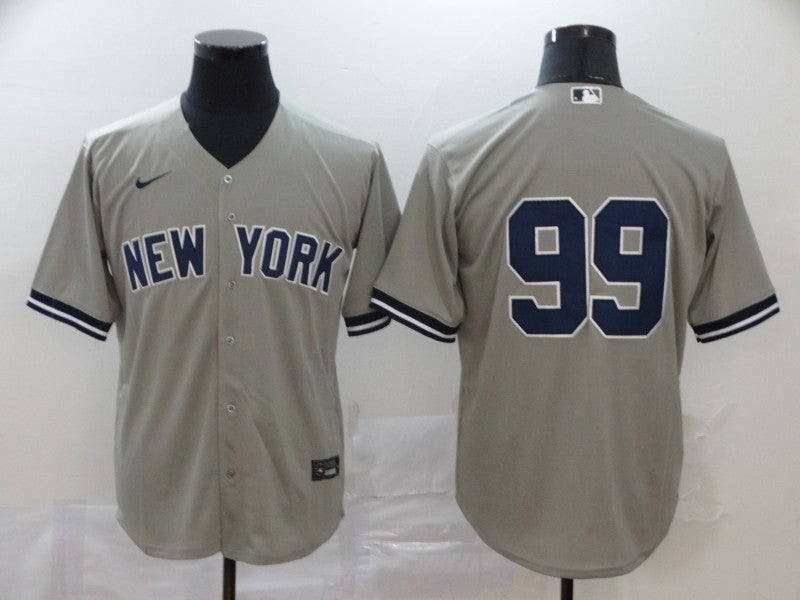 Men's New York Yankees Aaron Judge #99 Gray Replica Player Name Jersey1