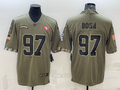 Men's San Francisco 49ers Nick Bosa #97 Olive 2022 Salute To Service Retired Player Limited Jersey1