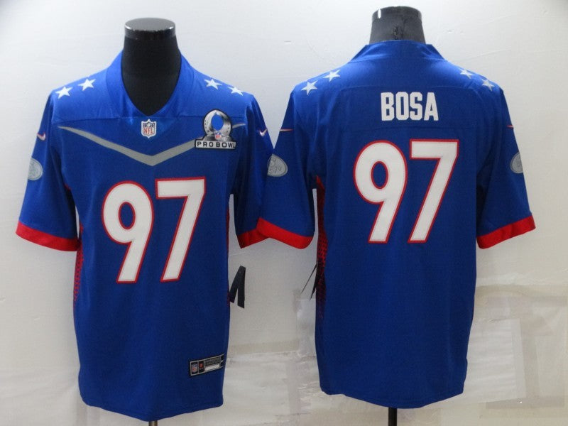 Men's San Francisco 49ers Nick Bosa #97 Blue ALL STAR Game Jersey1