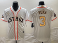 Men's Houston Astros Jeremy Pena  White/Gold 2023 Gold Collection Replica Player Jersey