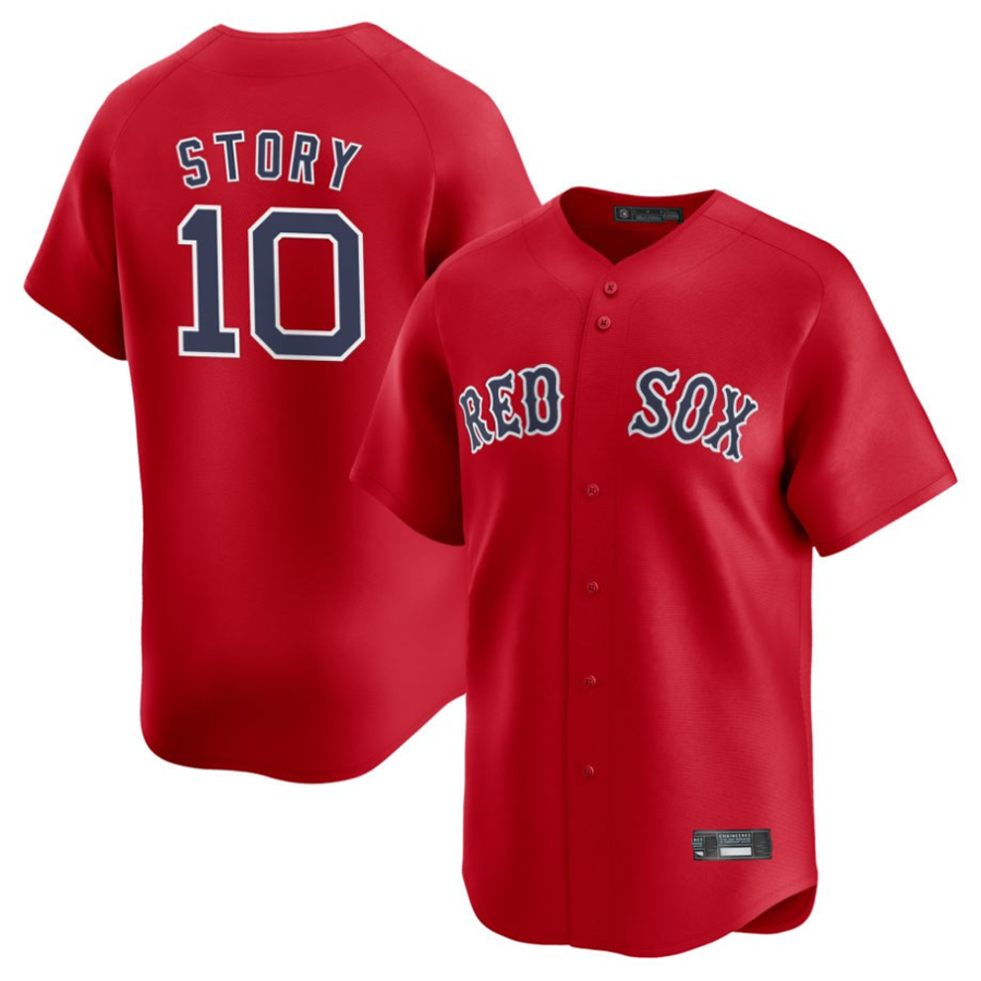 #10 Trevor Story Player B.Red Sox Red Limited Game Baseball Jerseys