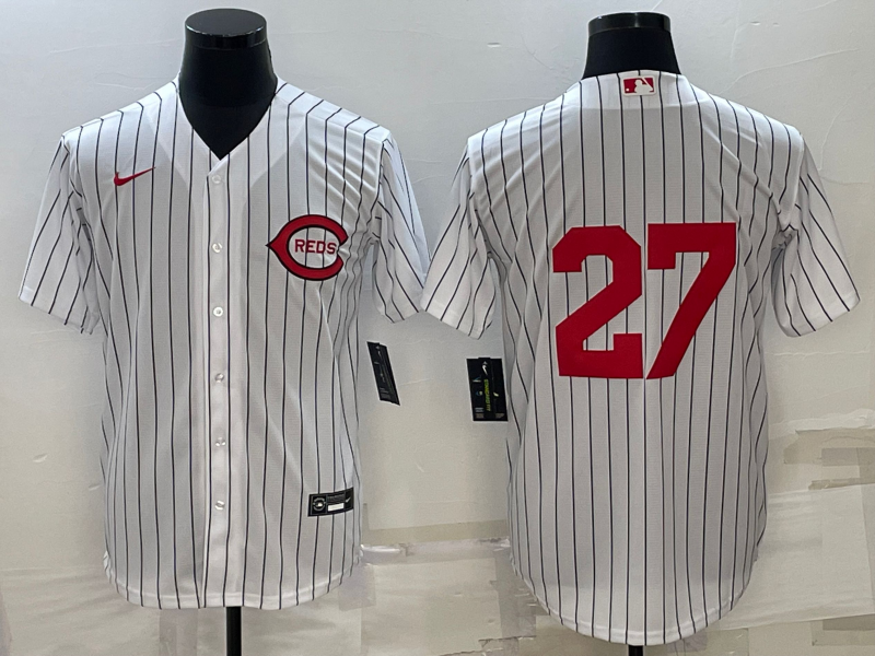 Men's Cincinnati Reds Scott Rolen #27 White 2022  at Field of Dreams Game Authentic Player Jersey1