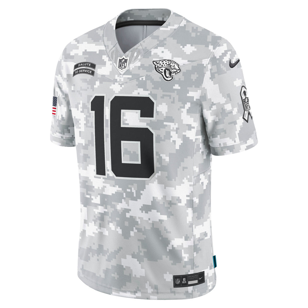 Trevor Lawrence Jacksonville Jaguars  2024 Salute to Service Limited Jersey - Arctic Camo