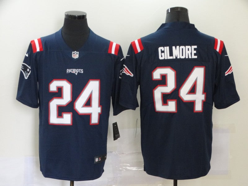 Men's New England Patriots Stephon Gilmore #24 Navy Game Jersey1