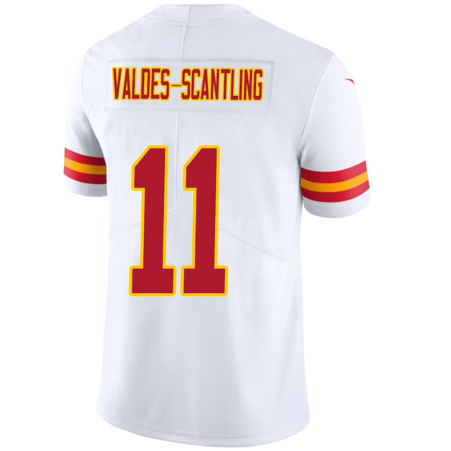 KC.Chiefs #11 Marquez Valdes-Scantling Player White Stitched Vapor Game Football Jerseys