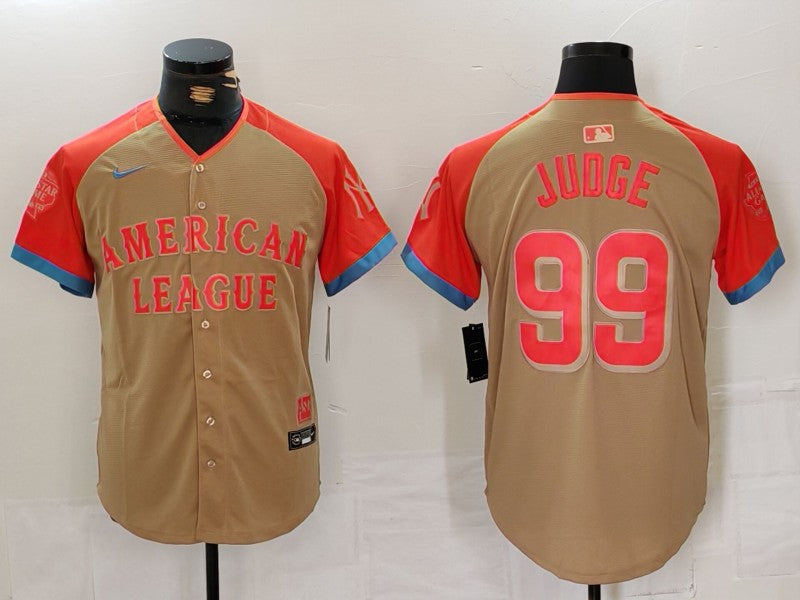 Men's American League Aaron Judge #99 Cream 2024  All-Star Game Limited Player Jersey1