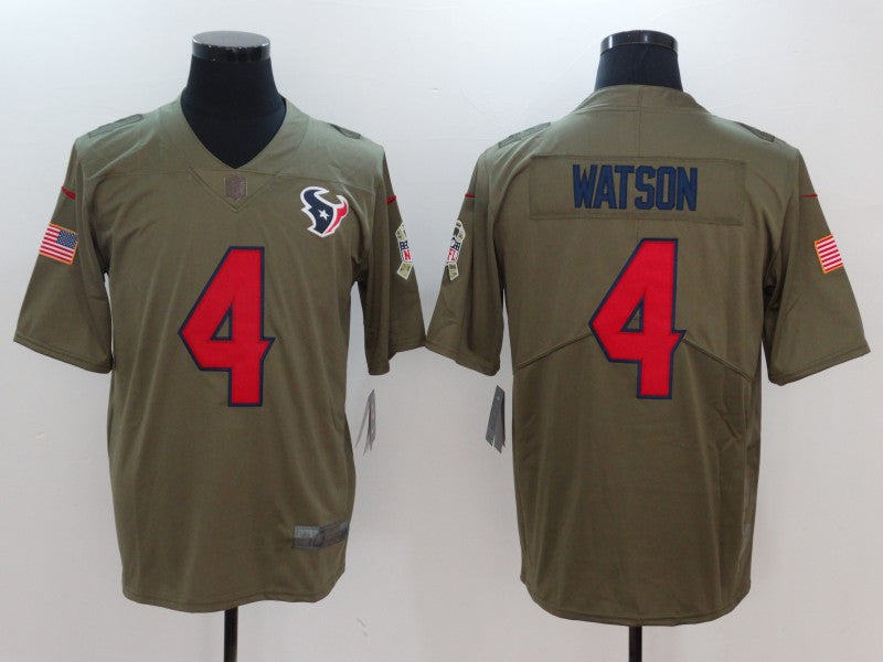 Men's Houston Texans Deshaun Watson #4 Brown Alternate Game Jersey1