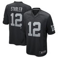 #12 Ken Stabler Player LV.Raiders Game Football Jerseys - Black