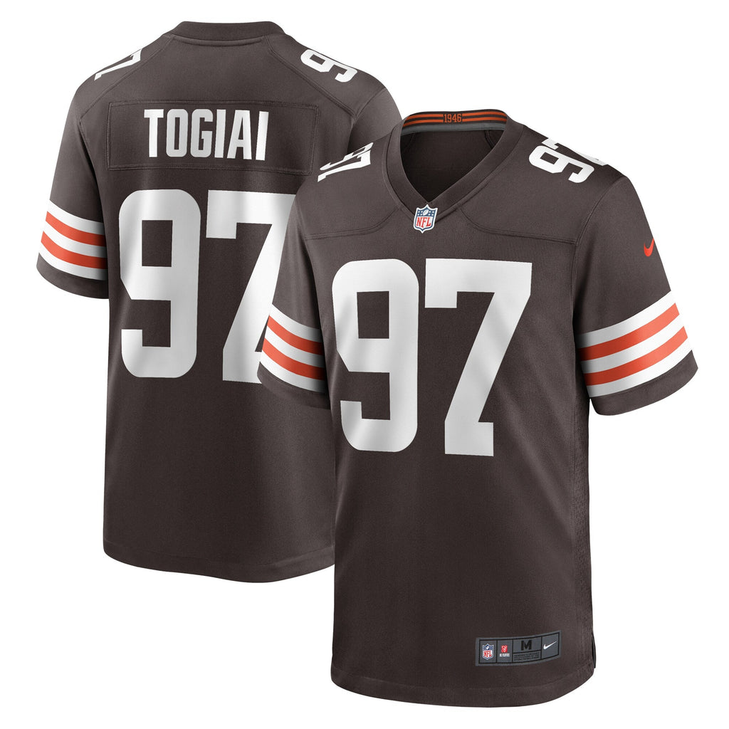 Tommy Togiai Cleveland Browns   Game Jersey -  Brown