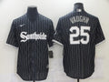 Men's Chicago White Sox Andrew Vaughn #25 Black Replica Baseball Jersey1