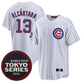 C.Cubs #13 Kevin Alc����ntara Player White 2025 World Tour Tokyo Series Home Stitched Baseball Jerseys